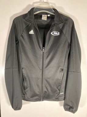Black adidas Logo Women's Zippered Track Jacket (Small)